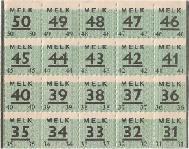 Distributiekaart voor melk gelijk uitgegeven met cacao - eind april 1941