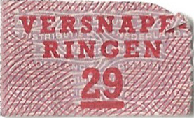 Bon van distributiekaart voor versnaperingen met niet geldig verklaarde nummer 29 niet beschikbaar voor houders van tabak of sigaretten bonkaarten (serie 1) -  17 mei t/m 11 juli 1942