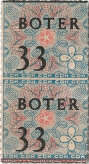 Bonnen van de bonkaart K104 voor voedingsmiddelen 7e periode en 4e uit deze reeks voor boter nr 33 -  14 juni t/m 11 juli 1942
