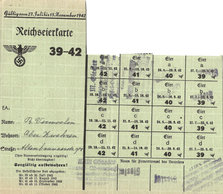Distributiekaart voor de verstrekking van eieren periode 39-42 - Bob Vermoolen en Gerrit Toepoel - 27 juli t/m 15 november 1942