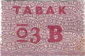 Bon van distributiekaart voor Tabak Q1-11 voor mannen met nummer 03b niet beschikbaar voor houders van sigaretten of versnaperingen bonkaarten (serie 4) - 27 december t/m 17 april 1943